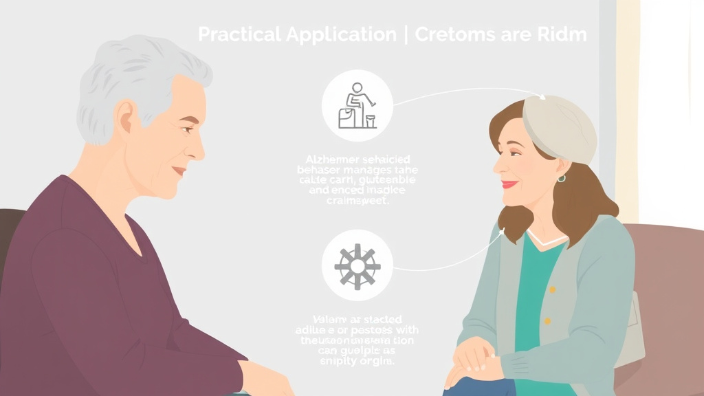 Action-oriented illustration showing how to apply alzheimer's Behavioral Symptoms Management