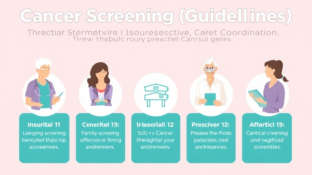 Action-oriented illustration showing how to apply cancer Screening Guidelines for Seniors