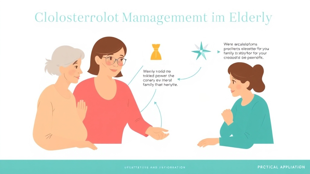 Practical checklist visual for cholesterol Management in Elderly