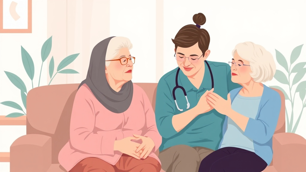 Illustration breaking down the fundamentals of chronic Pain Management Seniors