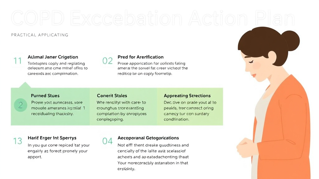 Action-oriented illustration showing how to apply COPD Exacerbation Action Plan