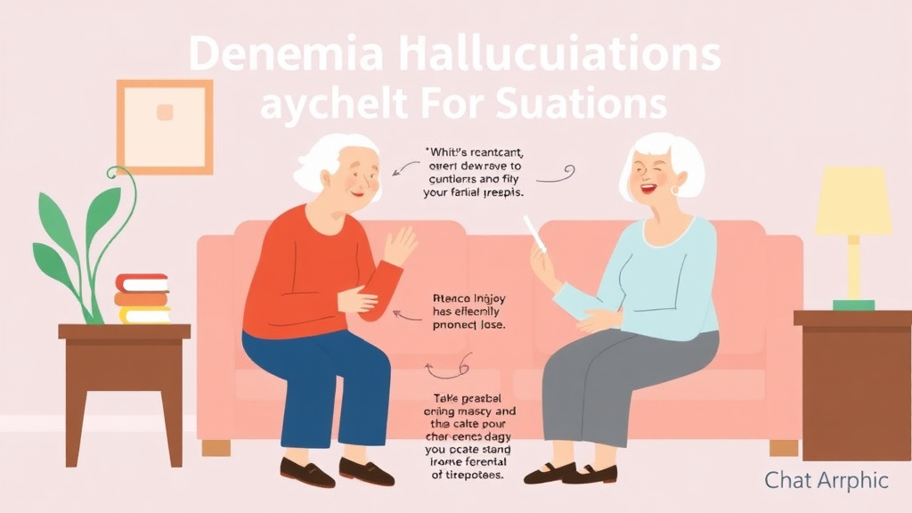 Action-oriented illustration showing how to apply dementia Hallucinations How to Respond