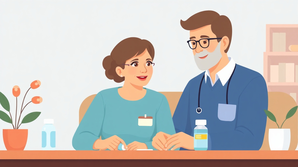 Illustration breaking down the fundamentals of diabetes Medication Management Seniors