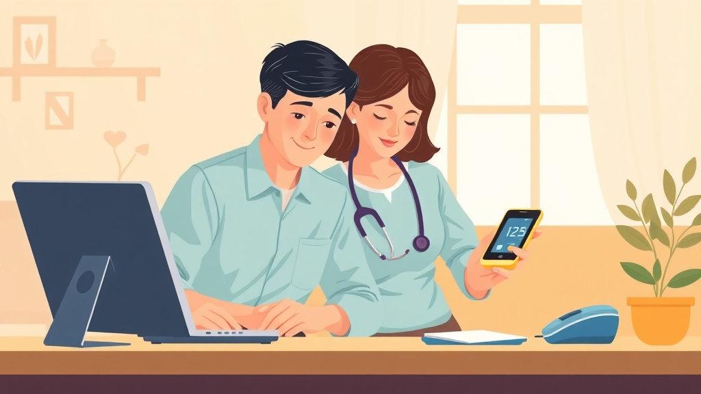 Conceptual diagram showing how diabetes Technology Glucose Monitors works in practice