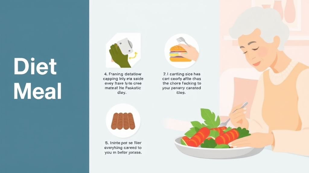 Process flow illustration for putting diabetic Diet Meal Planning Seniors into action