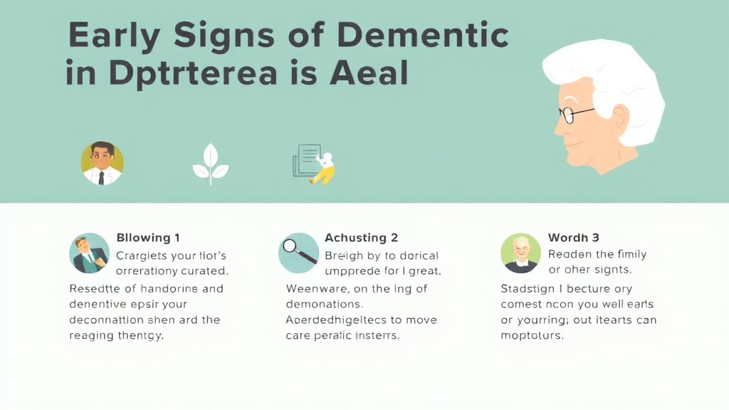 Action-oriented illustration showing how to apply early Signs of Dementia in Aging Parents