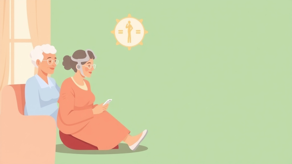 A professional illustration depicting fall Detection Devices Comparison