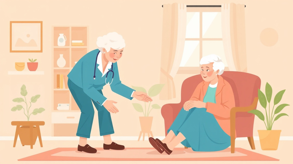 Educational graphic covering the essentials of fall Prevention in Seniors with Dementia