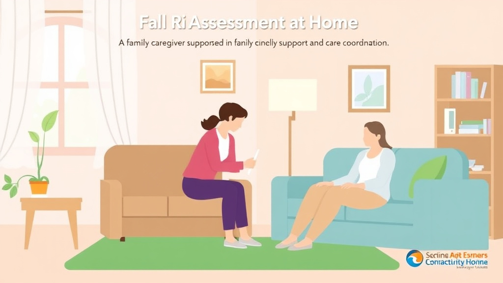 Action-oriented illustration showing how to apply fall Risk Assessment at Home