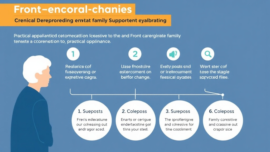 Process flow illustration for putting frontotemporal Dementia Behavior Changes into action