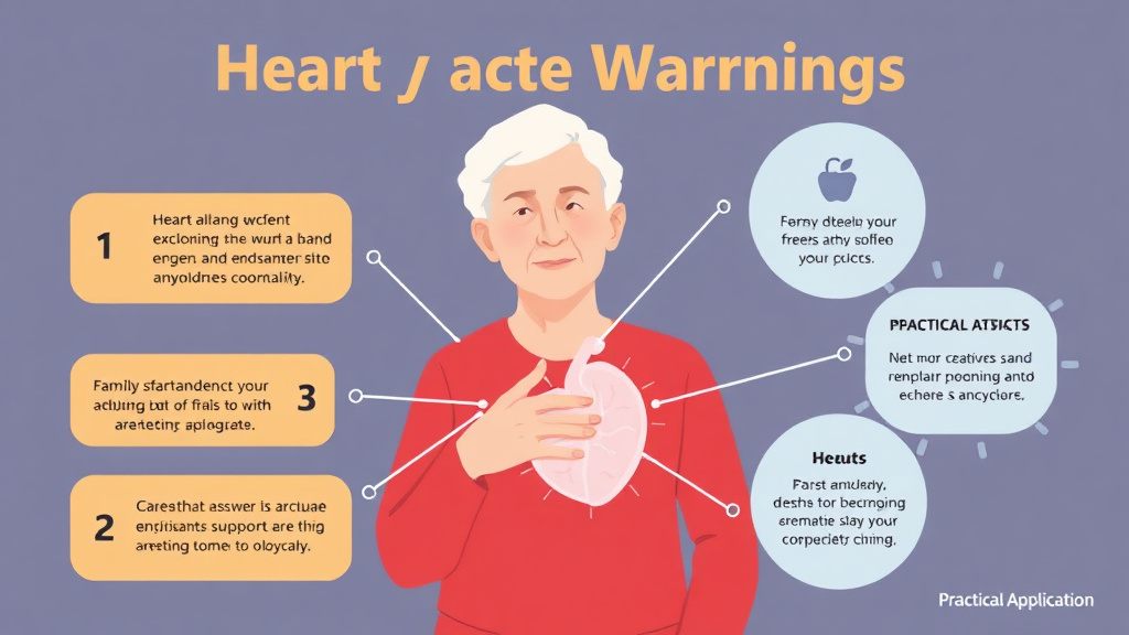 Process flow illustration for putting heart Attack Warning Signs in Elderly into action