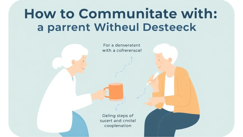 Process flow illustration for putting communicate with a Parent Who Has Dementia into action