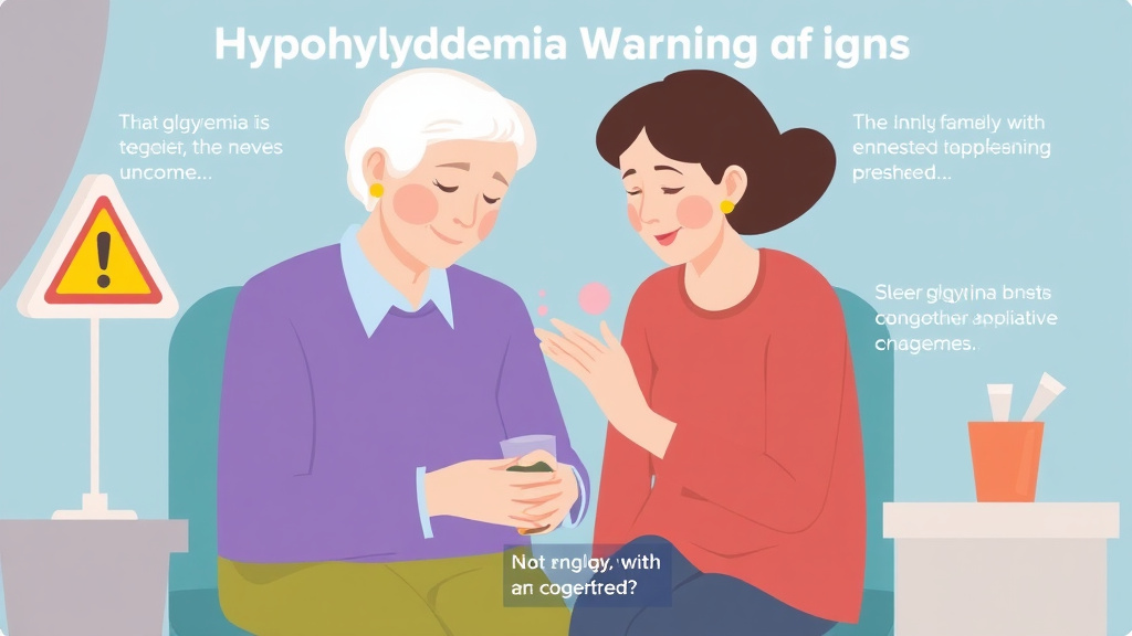Process flow illustration for putting hypoglycemia Warning Signs Elderly into action