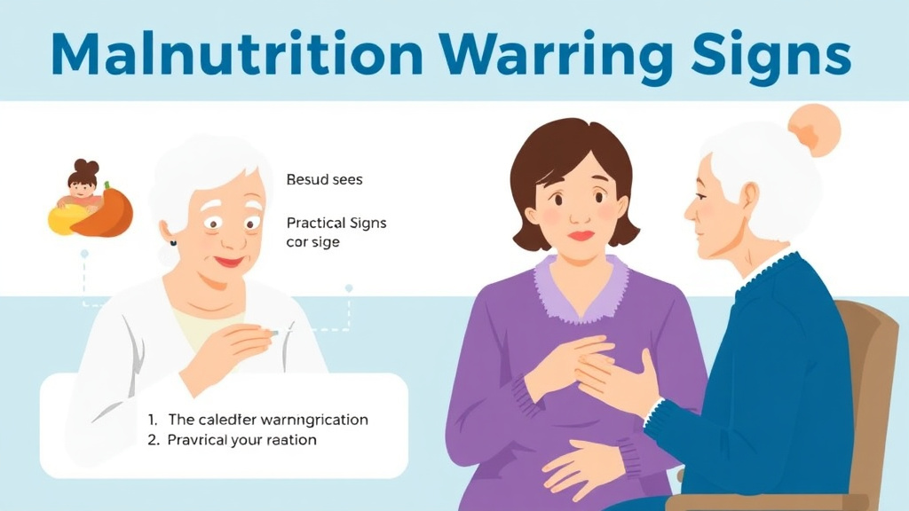 Hands-on guide visualization for malnutrition Warning Signs Elderly
