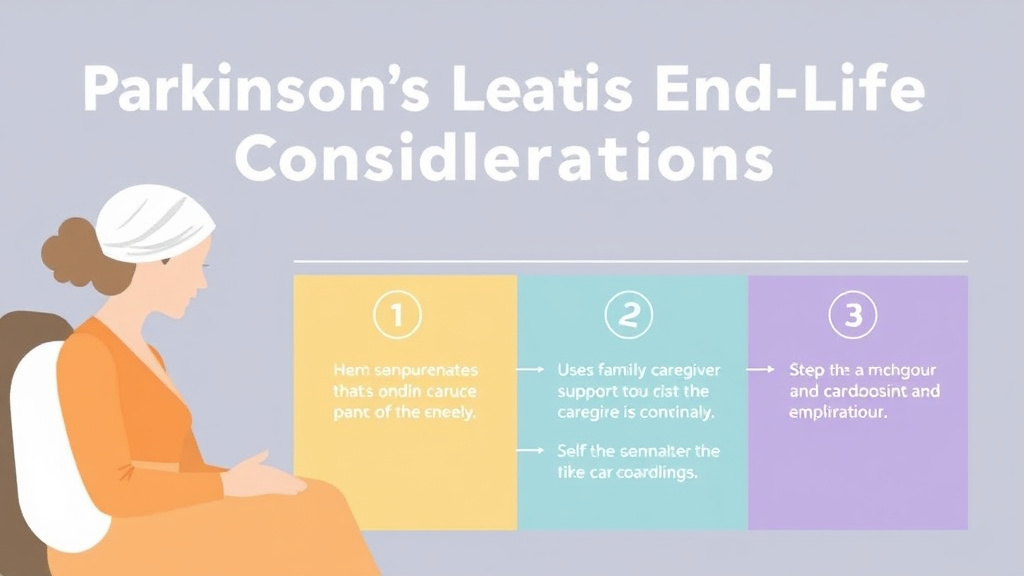 Action-oriented illustration showing how to apply parkinson's End of Life Considerations