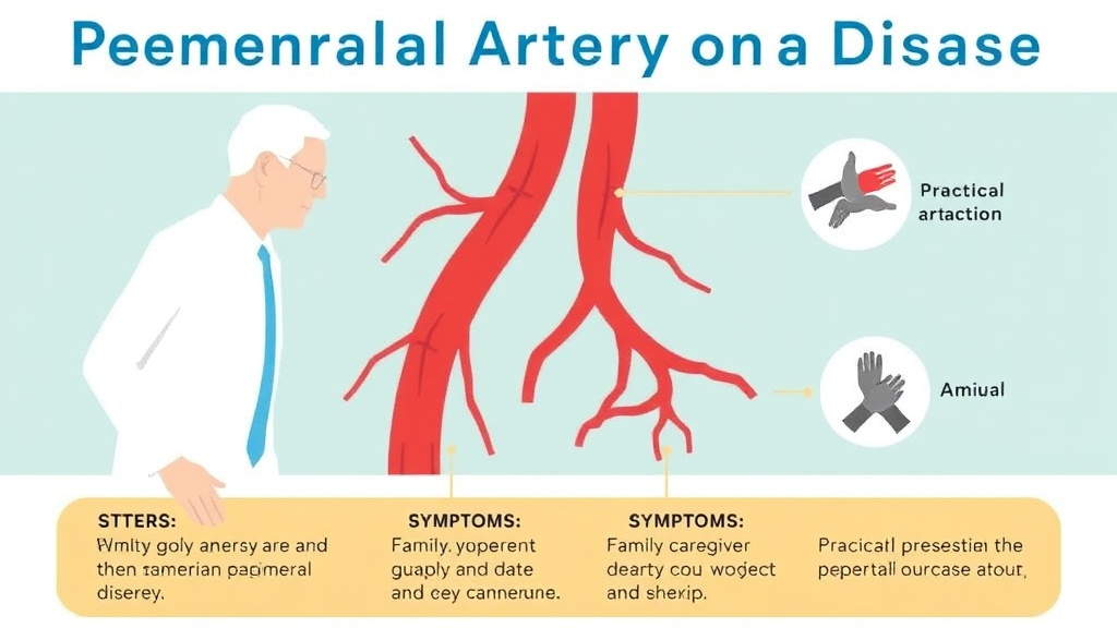 Process flow illustration for putting peripheral Artery Disease Symptoms into action