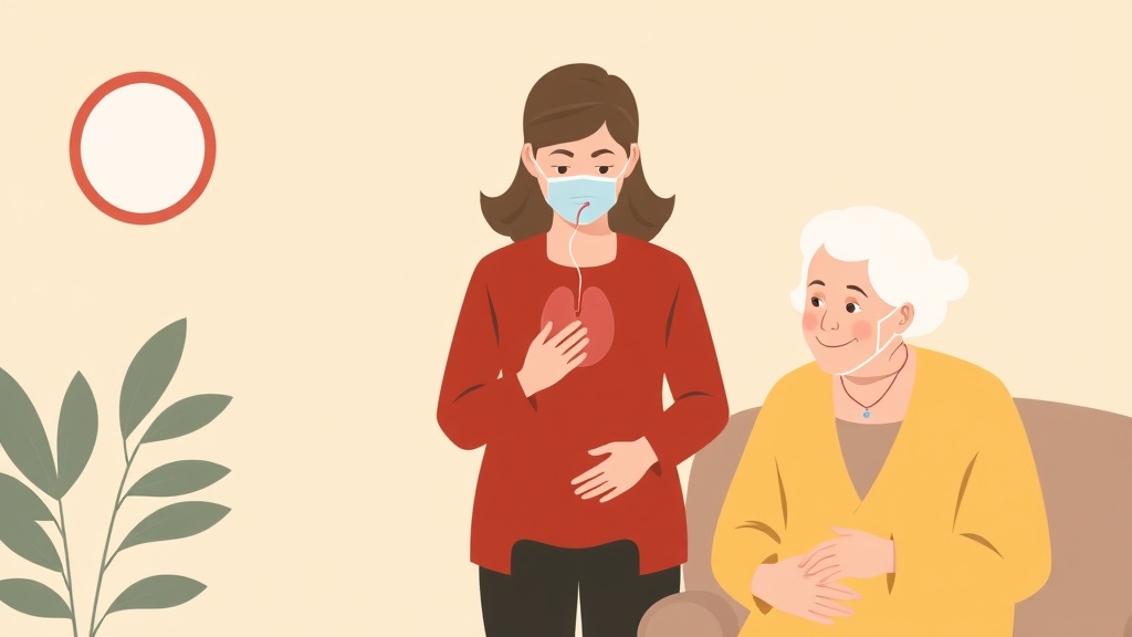 Educational graphic covering the essentials of pneumonia Prevention in Elderly