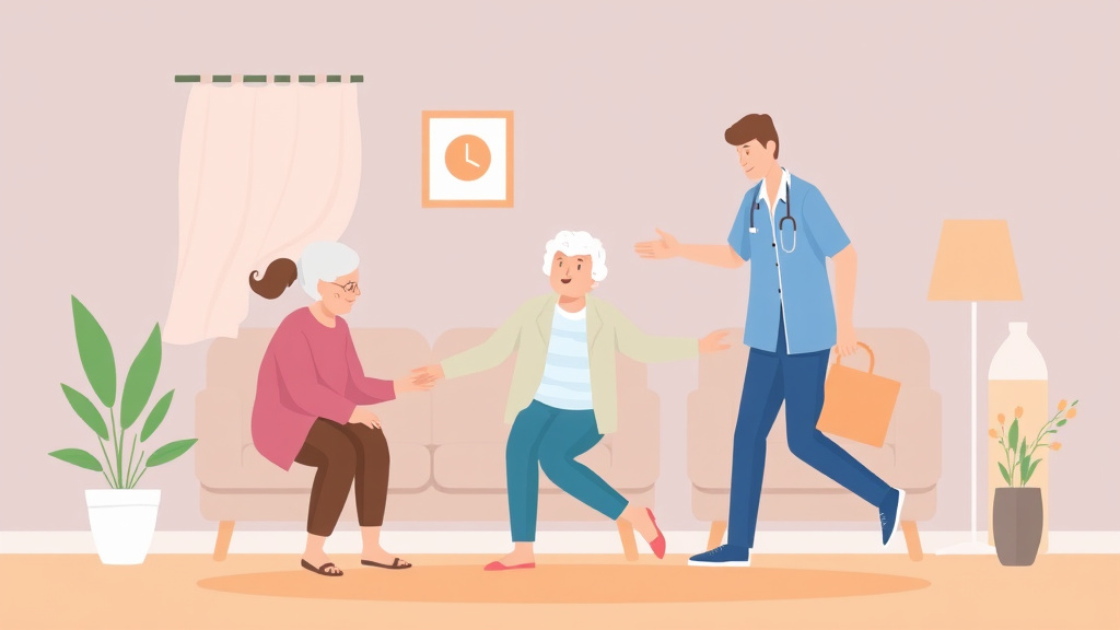 Visual overview of post Fall Syndrome Fear of Falling with key concepts highlighted