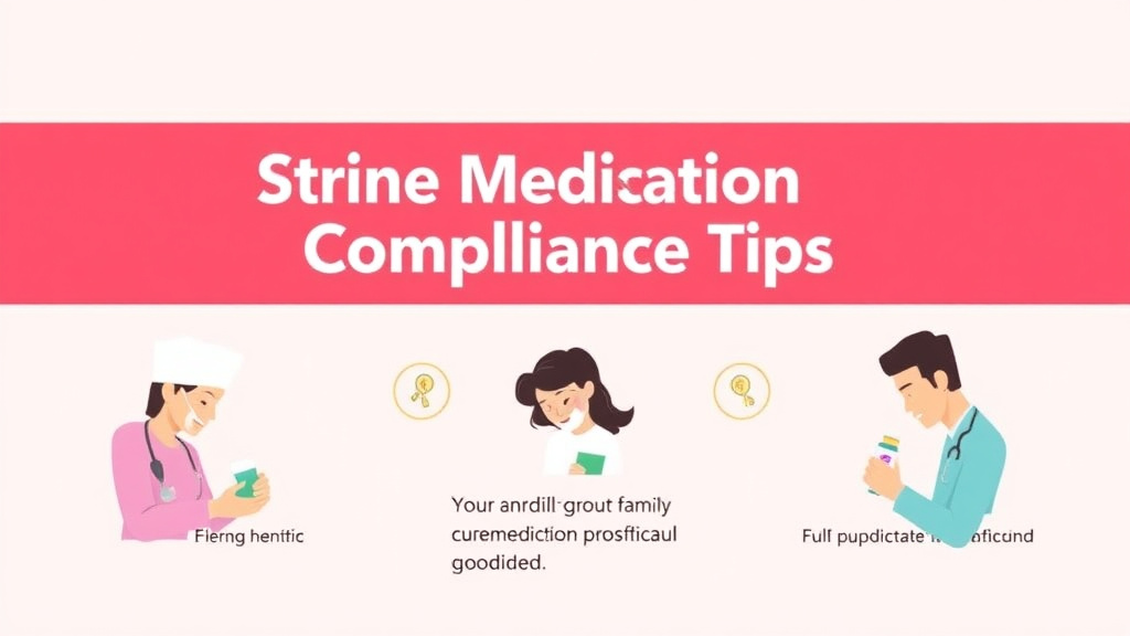 Action-oriented illustration showing how to apply stroke Medication Compliance Tips