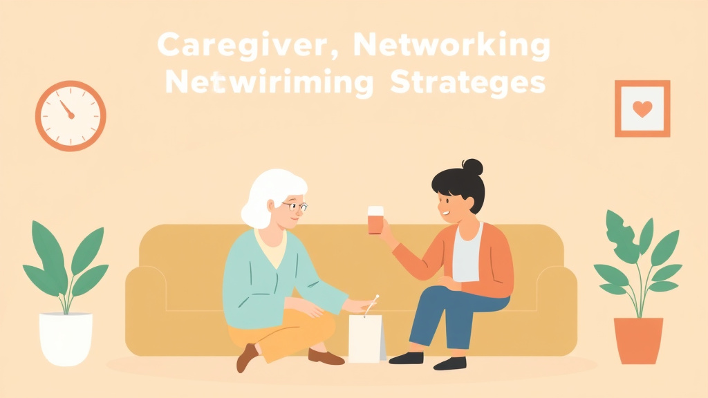 Illustration breaking down the fundamentals of caregiver Networking Strategies