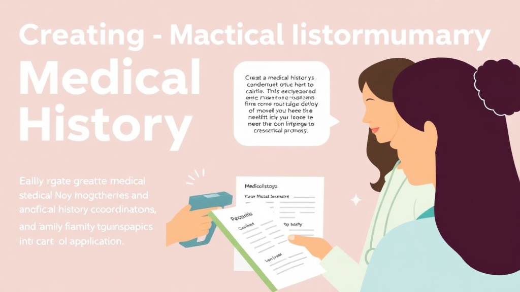 Practical checklist visual for creating a Medical History Summary