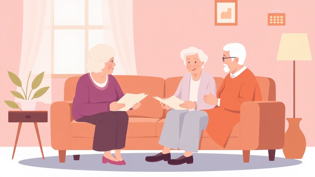 Illustration breaking down the fundamentals of discussing Finances with Aging Parents