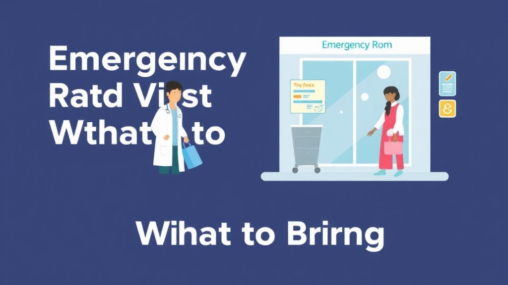Action-oriented illustration showing how to apply emergency Room Visits What to Bring