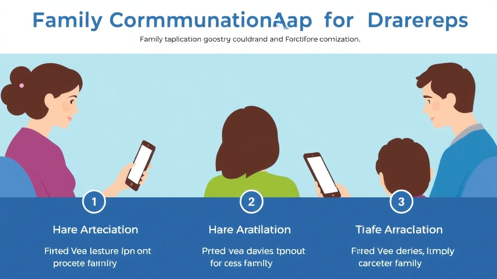 Step-by-step visual guide for implementing family Communication Apps for Caregivers