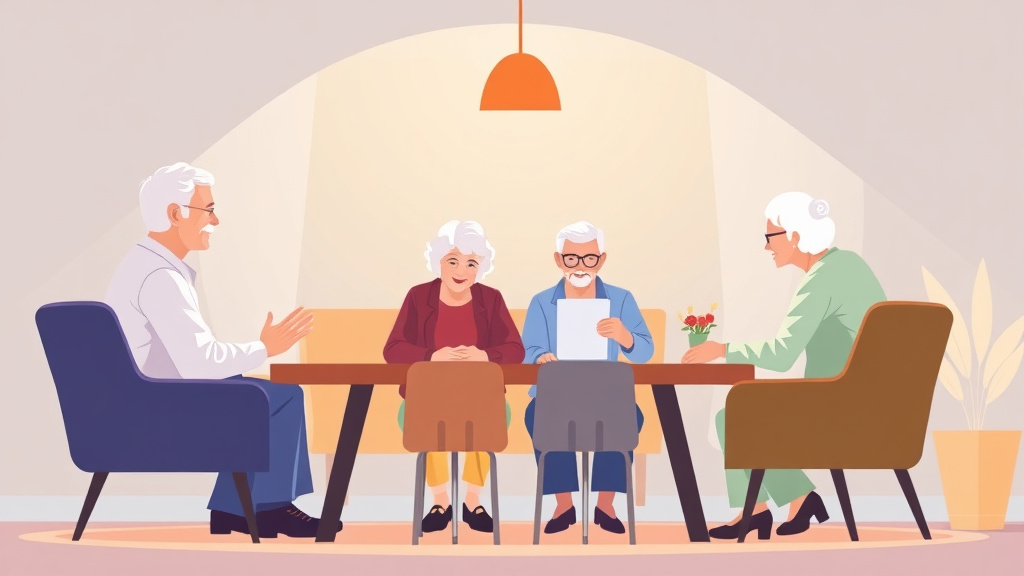 Illustration breaking down the fundamentals of family Meeting About Aging Parent