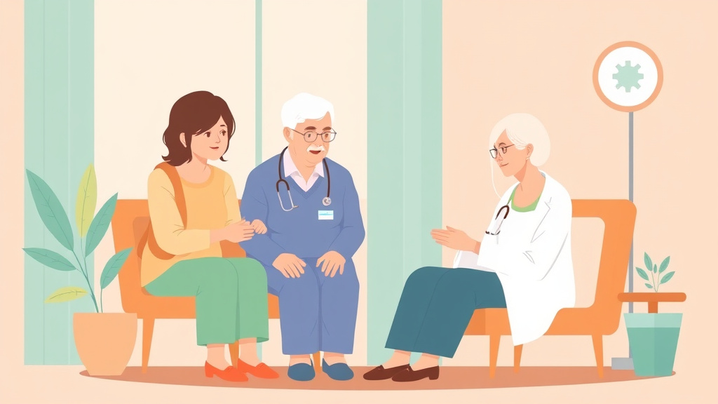 Clear illustration of palliative Care Team Coordination with supporting details