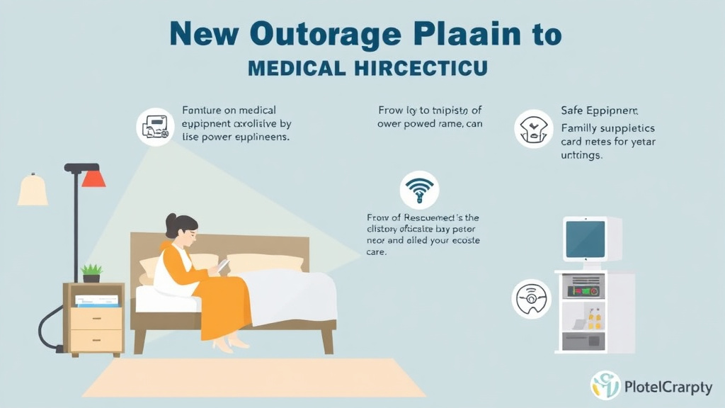 Process flow illustration for putting power Outage Plan for Medical Equipment into action