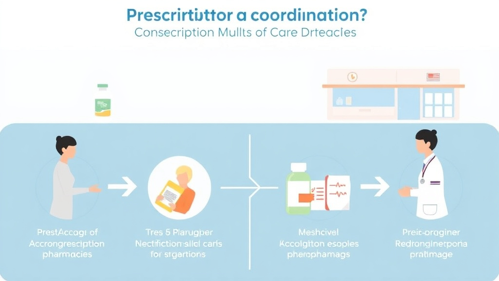 Real-world application diagram for prescription Coordination Multiple Pharmacies