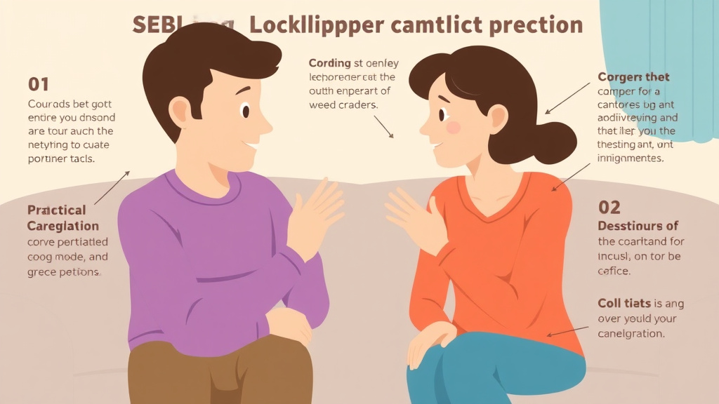 Step-by-step visual guide for implementing sibling Caregiving Conflict Resolution