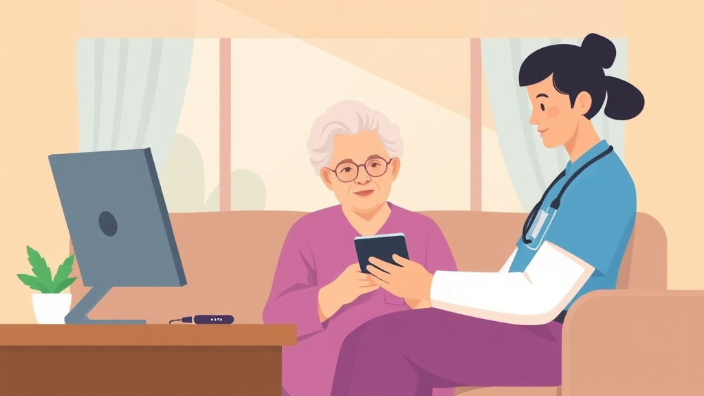 Visual overview of telehealth Coordination for Elderly with key concepts highlighted