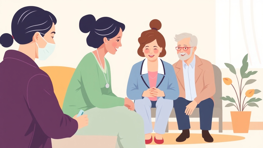 A professional illustration depicting VA Caregiver Support Program