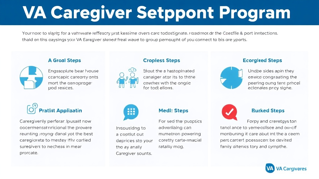 Action-oriented illustration showing how to apply VA Caregiver Support Program