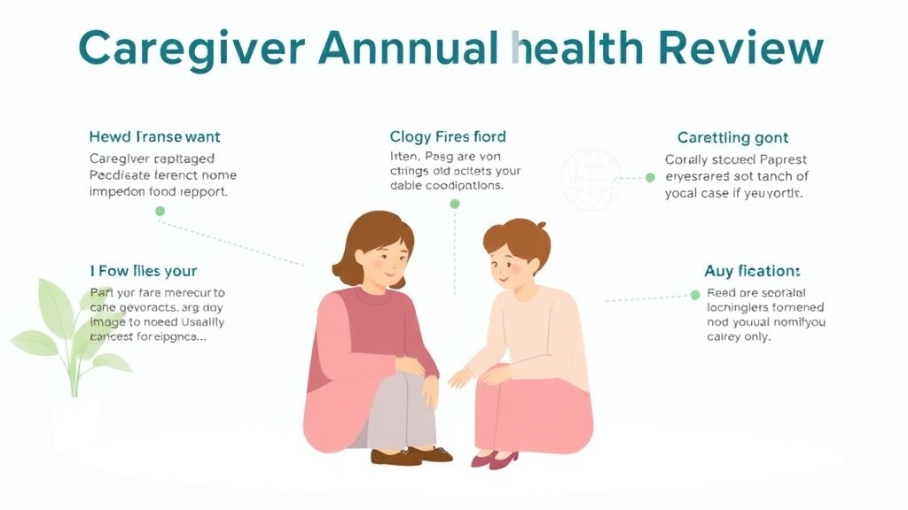 Action-oriented illustration showing how to apply caregiver Annual Health Review