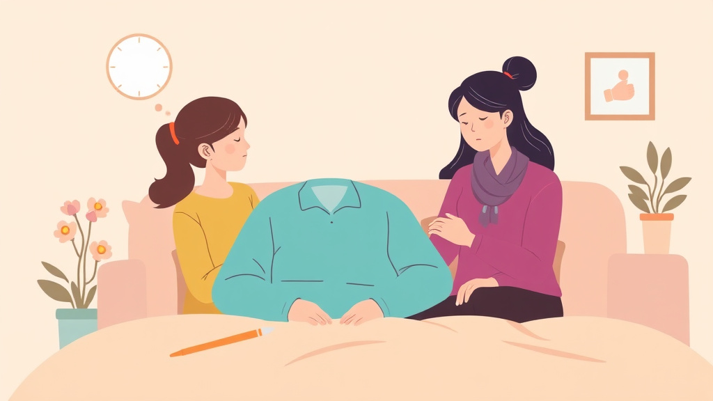 Clear illustration of caregiver Anxiety Coping Strategies with supporting details