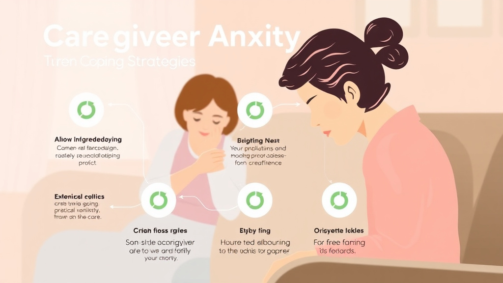 Process flow illustration for putting caregiver Anxiety Coping Strategies into action