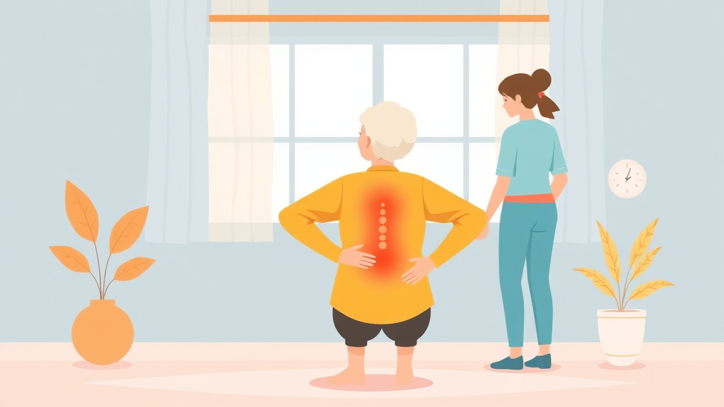 Clear illustration of caregiver Back Pain Prevention with supporting details