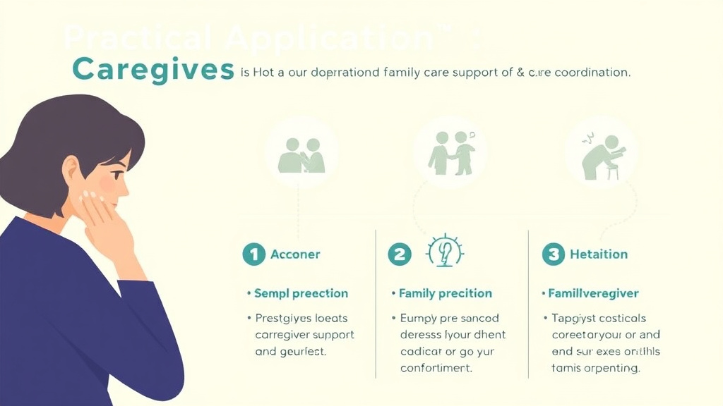 Process flow illustration for putting caregiver Depression Warning Signs into action