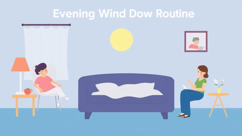 Practical workflow diagram for caregiver Evening Wind Down Routine