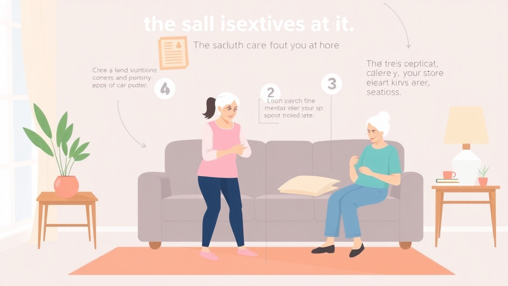 Process flow illustration for putting caregiver Exercise Routines at Home into action