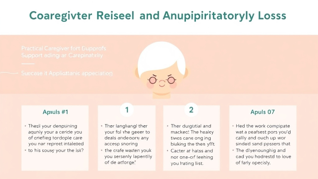 Action-oriented illustration showing how to apply caregiver Grief and Anticipatory Loss