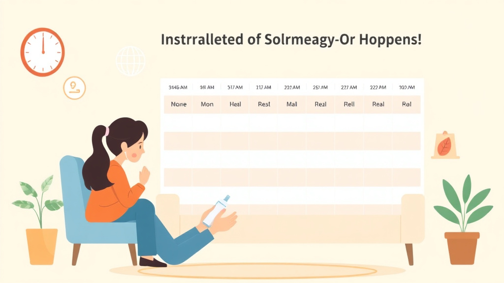 Visual overview of caregiver Health Screening Schedule with key concepts highlighted
