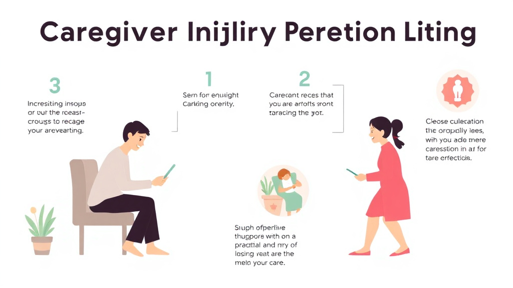 Step-by-step visual guide for implementing caregiver Injury Prevention Lifting