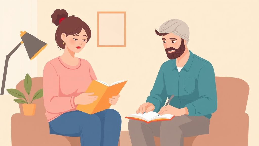 A professional illustration depicting caregiver Journaling for Mental Health