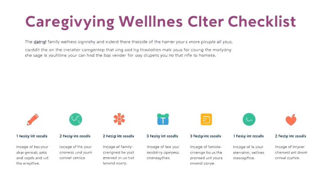 Action-oriented illustration showing how to apply caregiver Monthly Wellness Checklist
