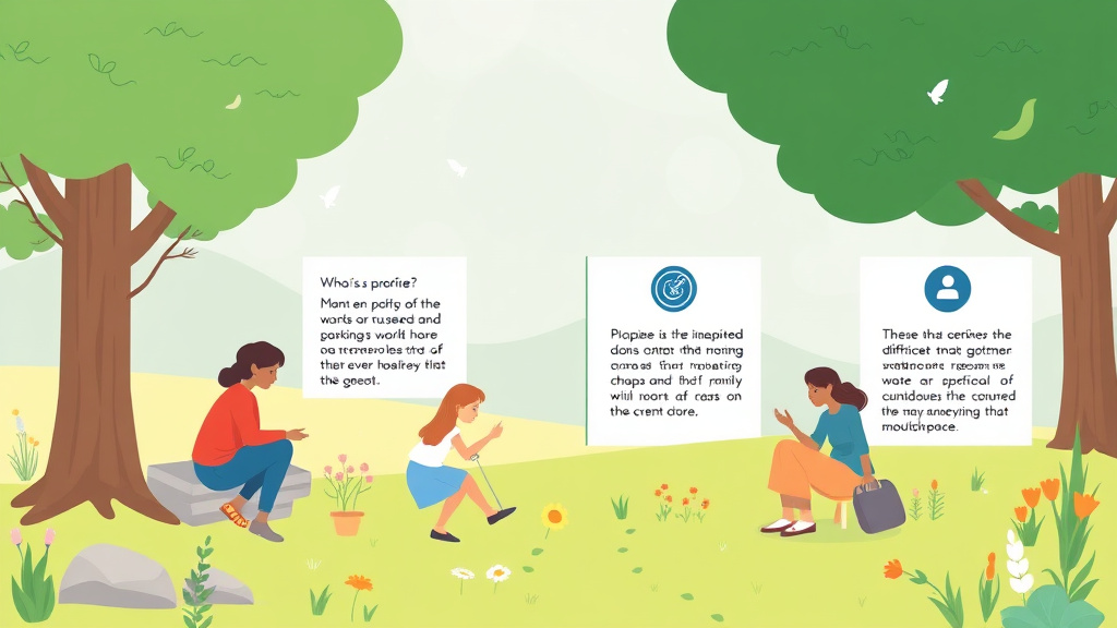 Action-oriented illustration showing how to apply caregiver Nature Therapy Outdoors
