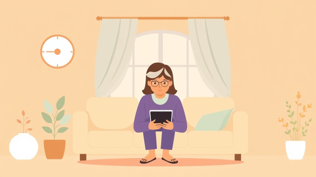 Visual overview of caregiver Stress Management Techniques with key concepts highlighted